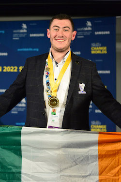 Luke O'Keeffe victorious at the WorldSkills final with his meal