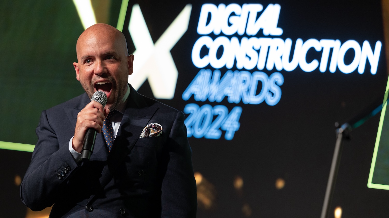 A photo of Tom Allen at the Digital Construction Awards 2024