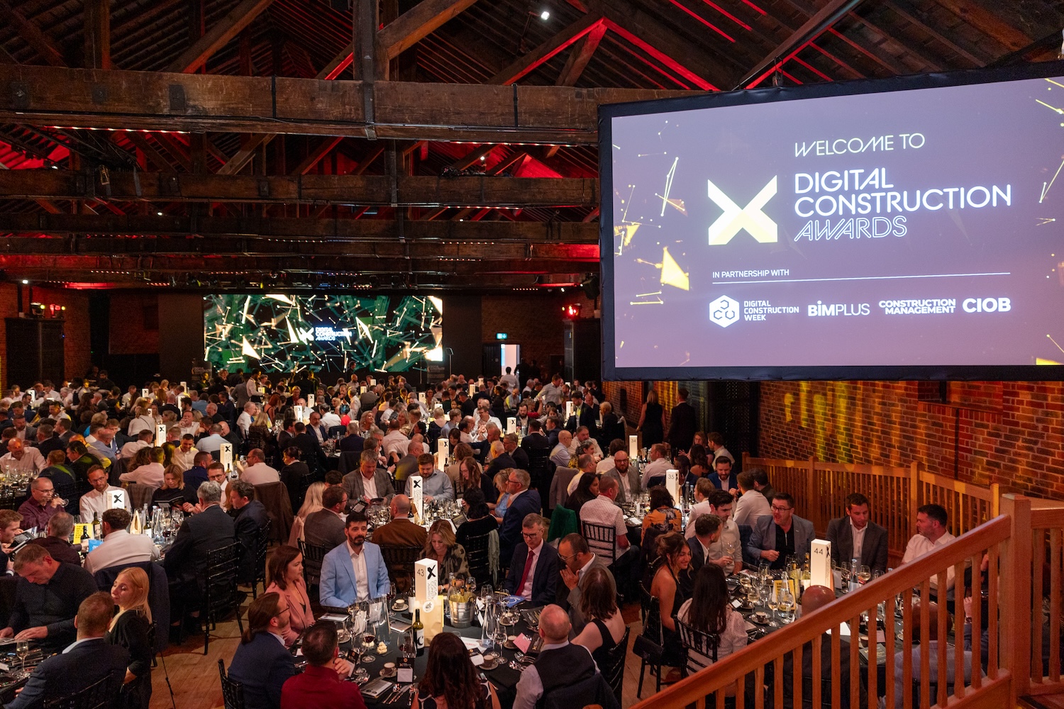 A photo of the audiene dining during the Digital Construction Awards 2024