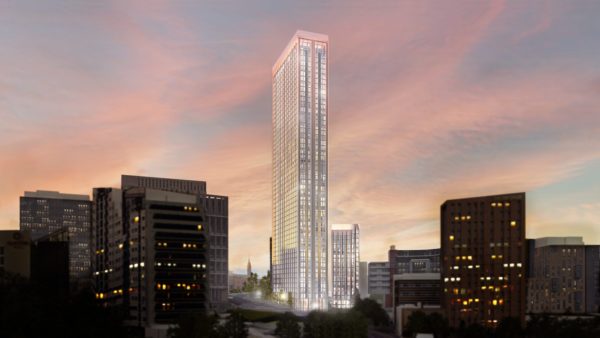 Artists' image of how One Eastside will look - Birmingham tallest skyscraper digital twin