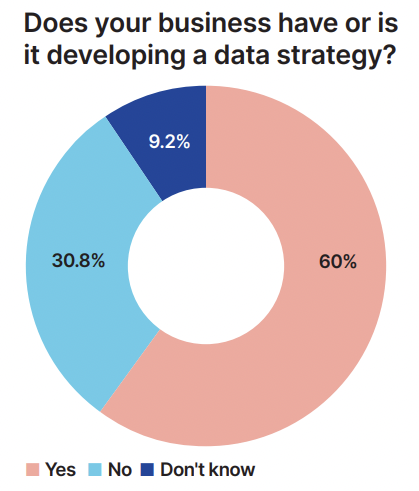 Pie chart with results from the 2024 reader survey about data strategy