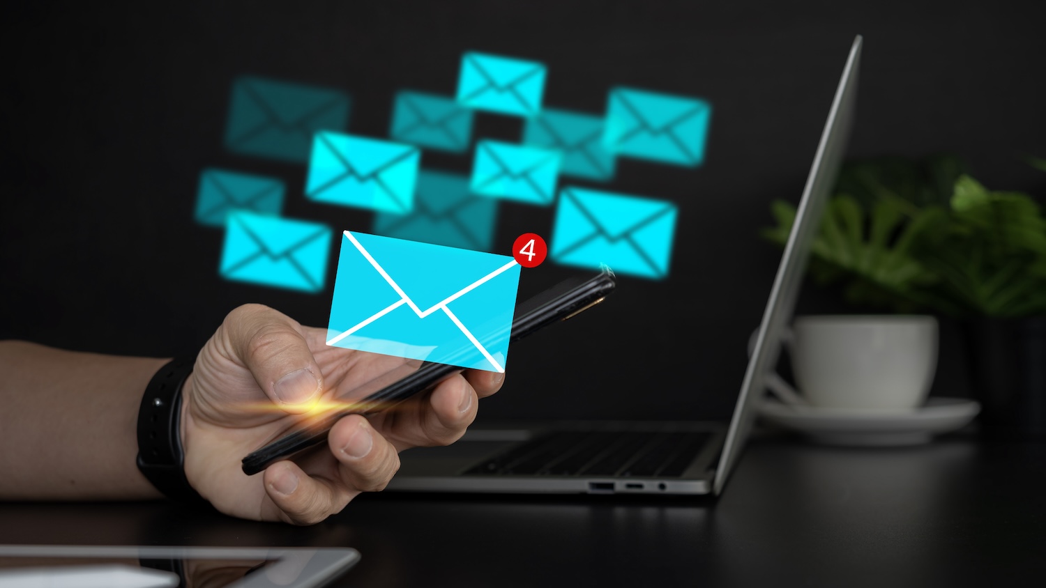 Abstract image of emails for email management story