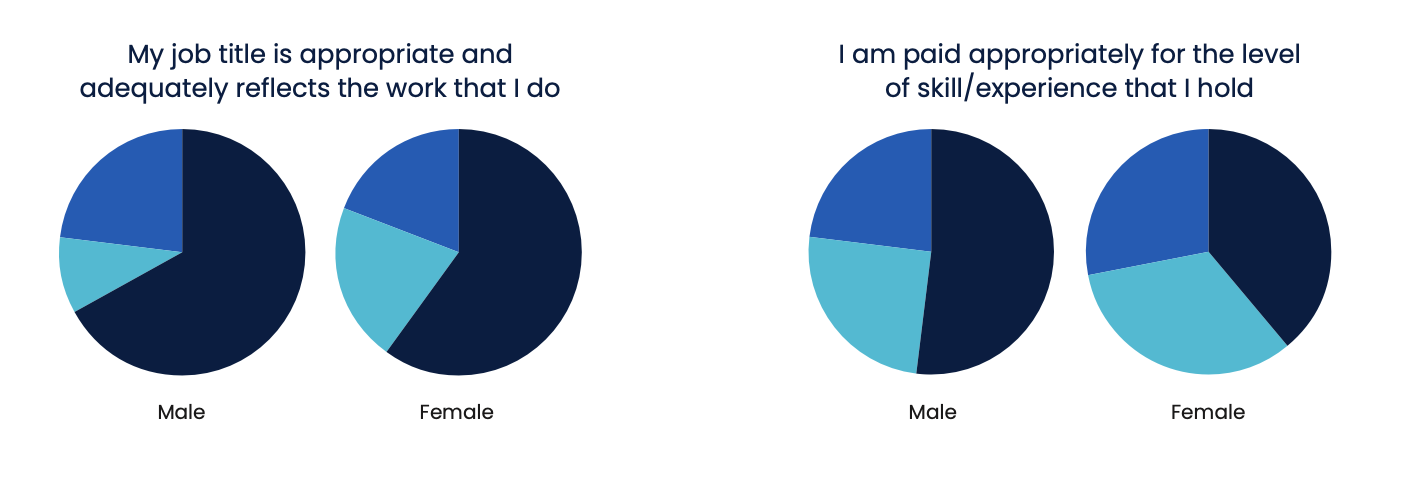 Gender split analysis for WIB career survey