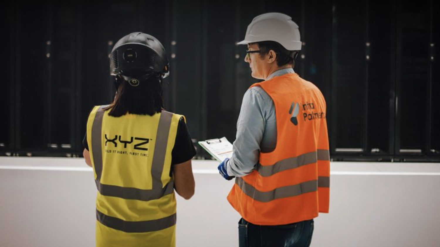 XYZ Reality and InfraPartners staff on site: image for augmented reality data centre story