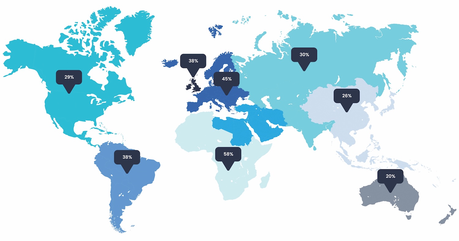 Global analysis of respondents to WIB survey who feel negatively about their digital construction career