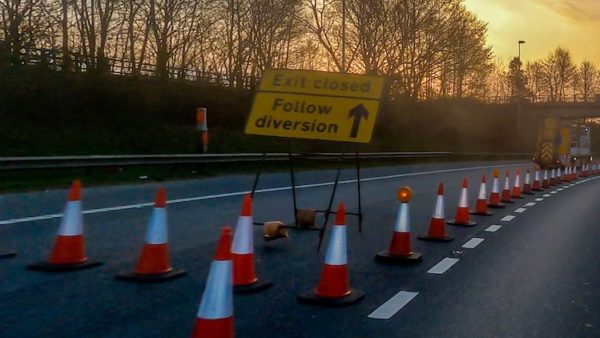 Photo of roadworks to illustrate AI tech cutting cost of roadworks on the M6