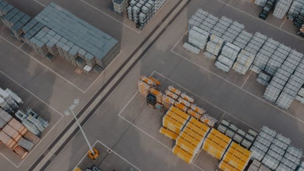 Overhead photo of construction products being stored for NBS CCPI story