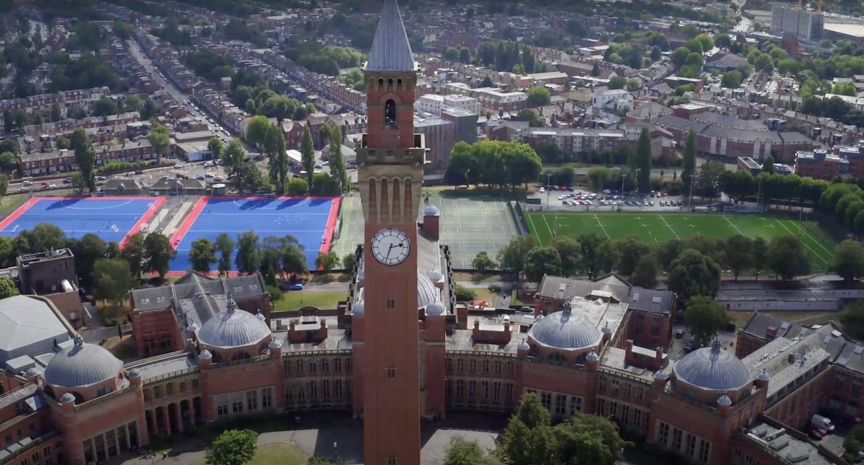 Aerial photo of the University of Birmingham for Rich Draper interview about BIM4Estates