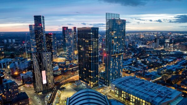 Manchester skyline image showing high-rise buildings to illustrate Building Safety Act compliance opinion