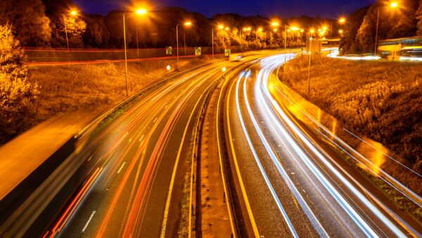 Image of a road at night for Ramboll ORIS story