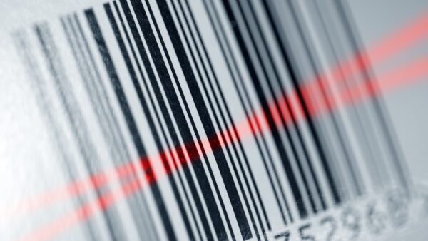 Image of a barcode being scanned for materials passport story